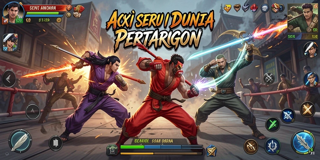 Tampilan seru saat bertarung di 5ZK dengan grafis menawan.