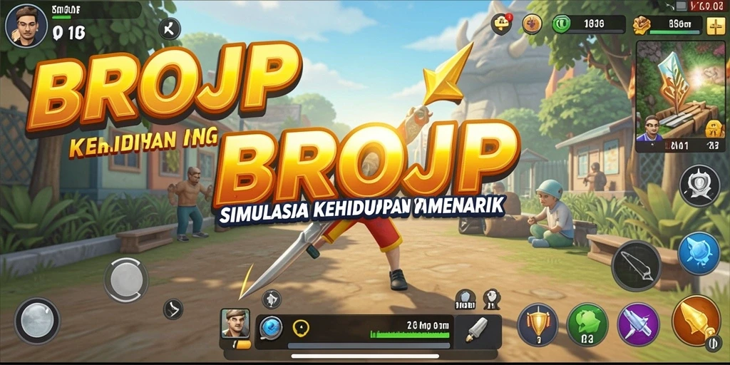 Screenshot BROJP menampilkan gameplay simulasi kehidupan yang mendalam dan interaktif.