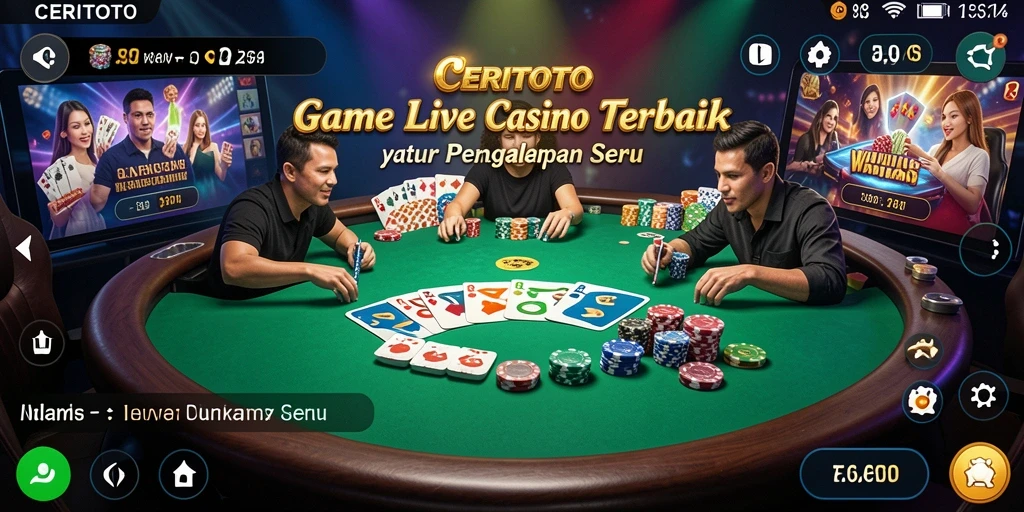 Screenshot CERITOTO menunjukkan dealer langsung yang siap melayani pemain.