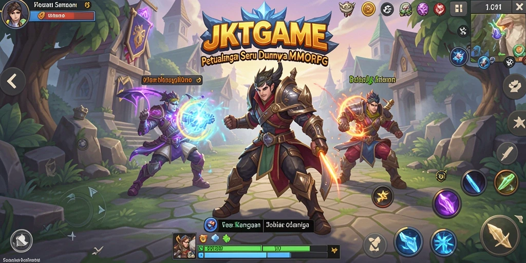 Tampilan gameplay seru dalam JKTGAME menunjukkan aksi bertarung yang menegangkan.