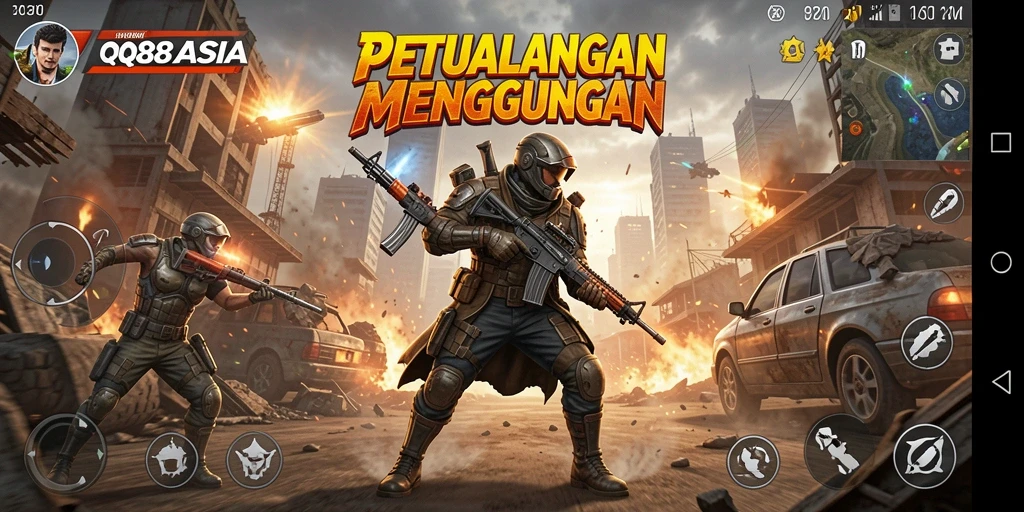 Screenshot gameplay QQ88ASIA menampilkan aksi mendebarkan.