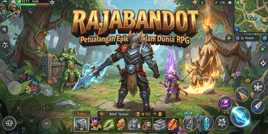 Tampilan gameplay RAJABANDOT yang mendebarkan dan penuh aksi.