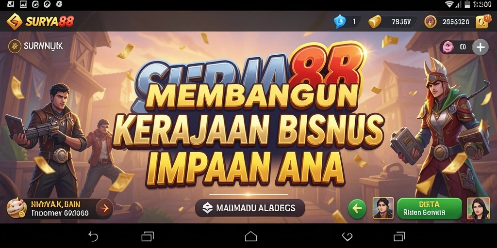 Screenshot gameplay SURYA88 yang menunjukkan pengelolaan bisnis.