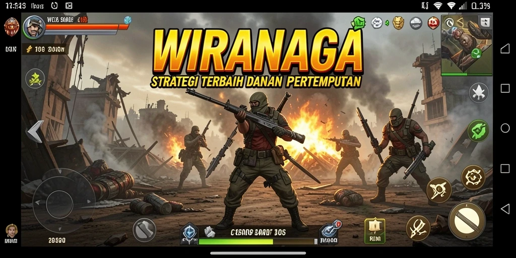 Tampilan utama gameplay WIRANAGA menampilkan strategi yang mendebarkan.